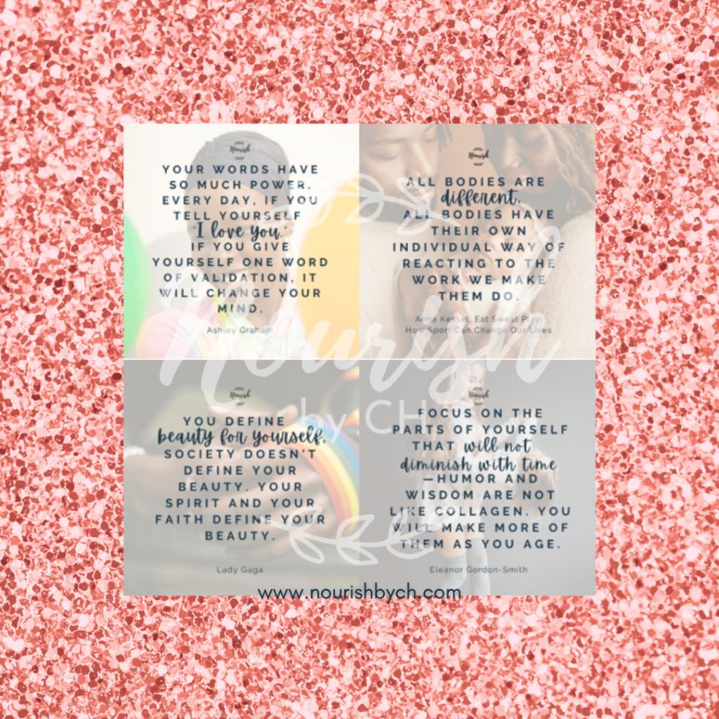 Sample page from our Body Acceptance Motivational cards 